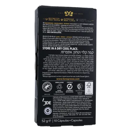 Capsula Lor Espresso Onyx 52g 360-17