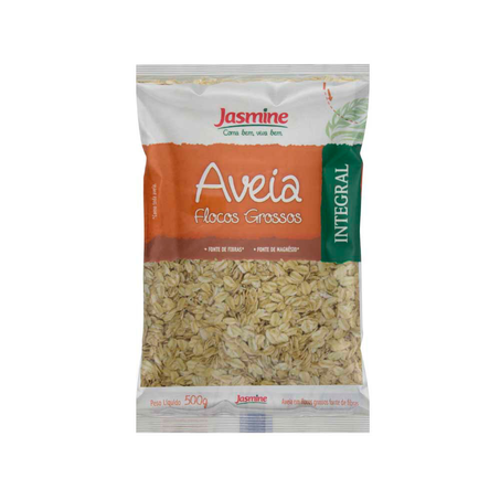 Aveia Integral Flocos Grossos Jasmine Pacote 400G