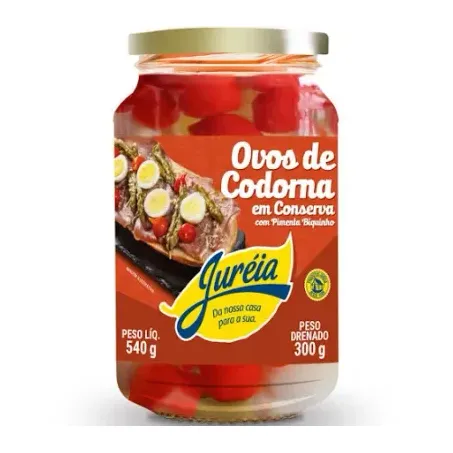 Ovos de codorna juréia com pimenta biquinho 300g