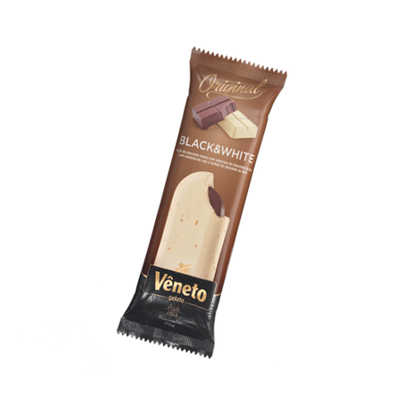 Sorvete Veneto Picole Original 63g Black & White