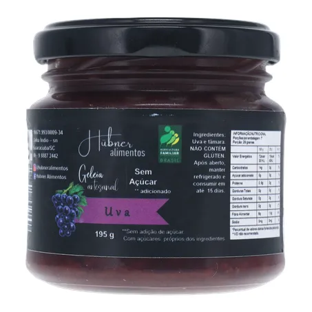 Geleia hubner uva sem açúcar 195g 360-2
