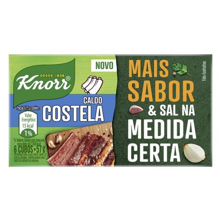 CALDO EM TABLETE COSTELA KNORR COM 6 UNIDADES