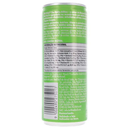 BEBIDA ENERGÉTICA RED BULL MARACUJÁ/MELÃO 250ML 360-16