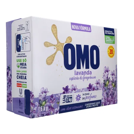 Lava Roupas em Pó Omo Lavanda 1,6Kg 360-32