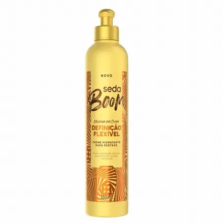 Creme Hidratante para Pentear Cabelo Cacheado Ondulado Seda Boom Pro Curvatura 350ml