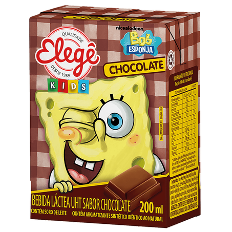 BEBIDA LÁCTEA ELEGÊ KIDS CHOCOLATE 200ML