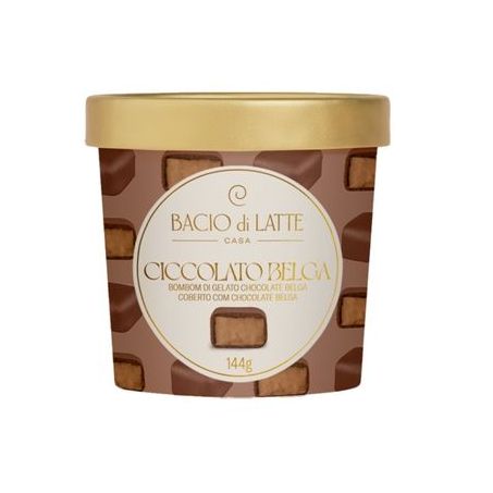BOMBOM DE SORVETE BACCIO DE LATTE CICCOLATO BELGA POTE 144G