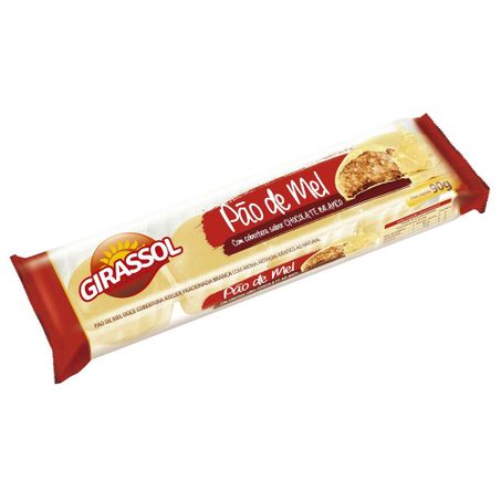 Pao mel com cobertura chocolate girassol 90g