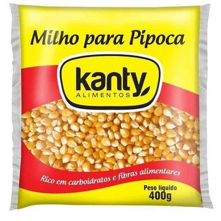 Milho kanty para pipoca pacote 400g