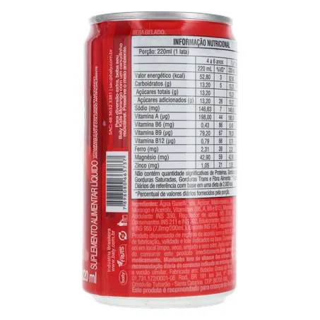 Bebida baly kids sonic morango 220ml 360-13