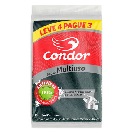 ESPONJA MULTIUSO CONDOR LEVE 4 PAGUE 3 UNIDADES