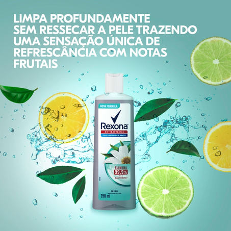 Sabonete Líquido Rexona Antibacterial Fresh 250ml 360-6