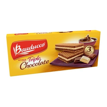 Bisc bauducco wafer 140g triplo choc