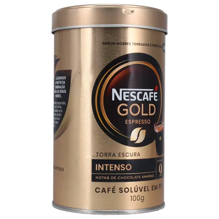 Café Nescafé Gold Espresso Intensidade 9 Lata 100G 360-33