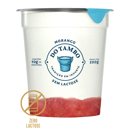 IOGURTE DO TAMBO ZERO LACTOSE MORANGO 200G