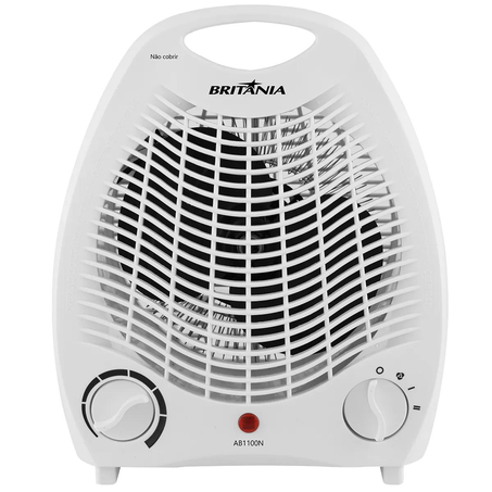 Aquecedor Britânia AB1100N 127V - 2 em 1: Aquecedor e Circulador de Ar - 2 Opções de Temperatura - Portátil com Dispositivo de Segurança
