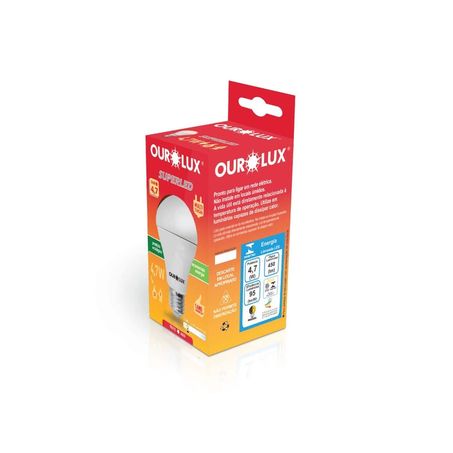Lâmpada Ourolux Superled Branca Bivolt 6500k 4,7w Embalagem 1un