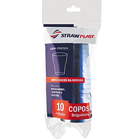 COPO DESCARTAVEL STRAWPLAST MINI 25ML C/10UN