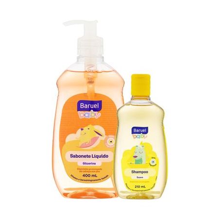 Kit sabonete + shampoo glicerina baruel 610ml