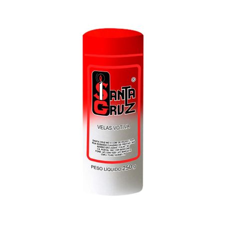 Vela votiva santa cruz 250g vermelha/branca