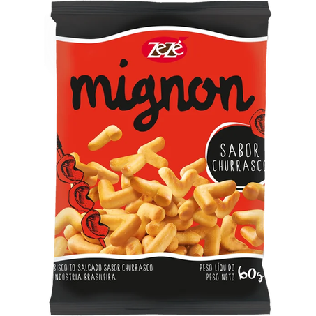 BISCOITO MIGNON ZEZÉ CHURRASCO PACOTE 60G