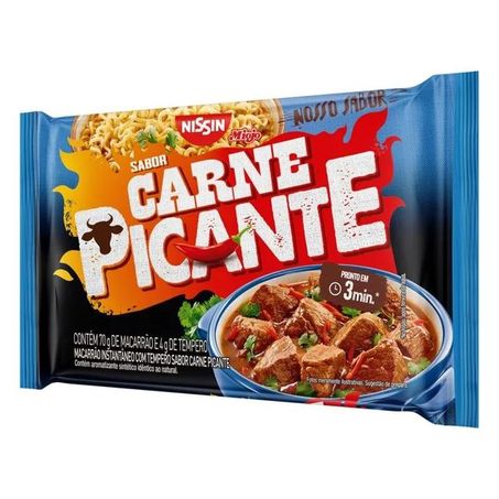 Macarrão instantâneo nissin lamen sabor carne picante 85g