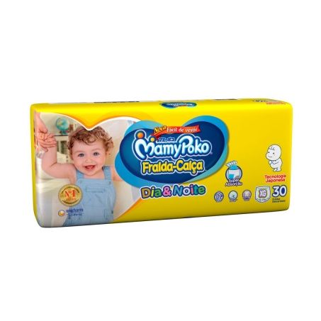 Fralda Calça Dia E Noite Descartável Mamypoko Tamanho Xg C/30 30UN