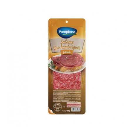 Pamplona-salame fatiado 100g hamburgues