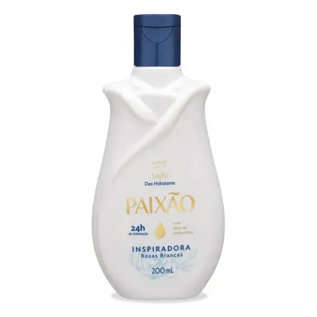 Loção Hidratante Paixão Inspiradoras Rosas Brancas com Óleo de Amêndoas Frasco 200ml