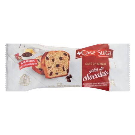 BOLO BAUNILHA RECHEIO GOTAS DE CHOCOLATE CASA SUÍÇA