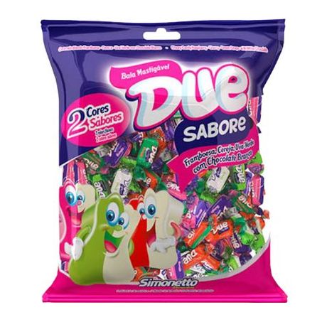 Bala due frutas/chocolate branco simonetto 200g
