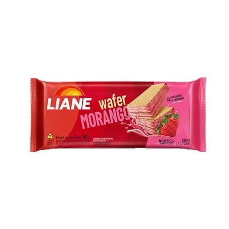 Wafer liane sem lactose morango 90g