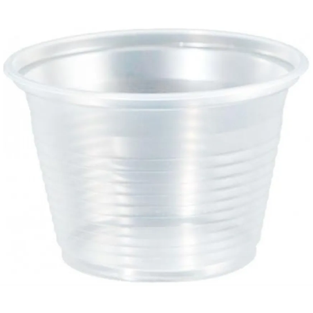 POTE PLÁSTICO TRANSPARENTE S/ TAMPA 200ML C/24UN