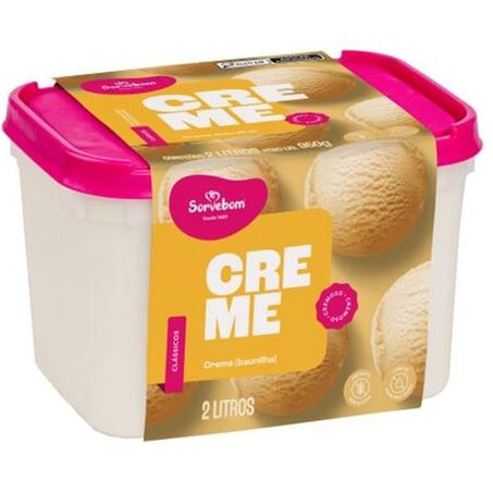 SORVETE SORVEBOM CREME 2L*