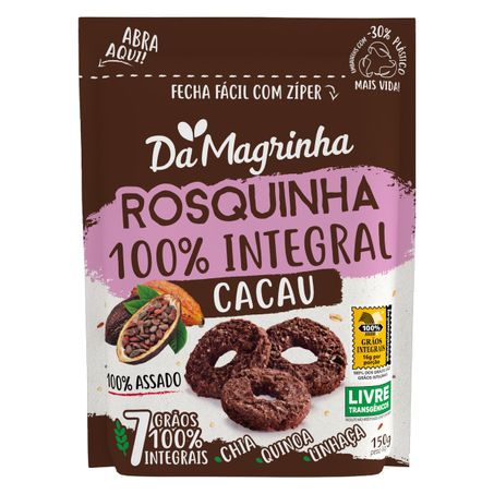 BISCOITO ROSQUINHA INTEGRAL CACAU DA MAGRINHA 7 GRÃOS