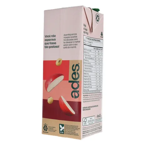 Bebida Base Soja Ades Frutas Maça 1l 360-21