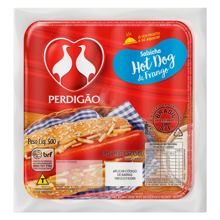 Salsicha Perdigão Frango Pacote 500G