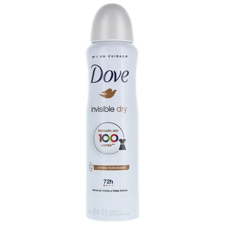 Antitranspirante Aerosol Dove Invisible Dry Violeta e Frésia Branca Frasco Spray 150ml 360-1