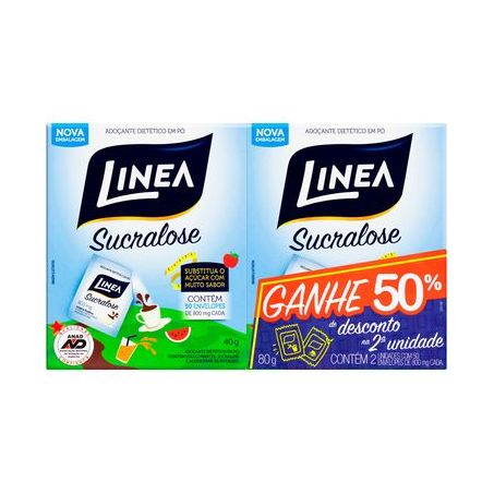 ADOCANTE LINEA EM PO SUCRALOSE 50X40G PROMO