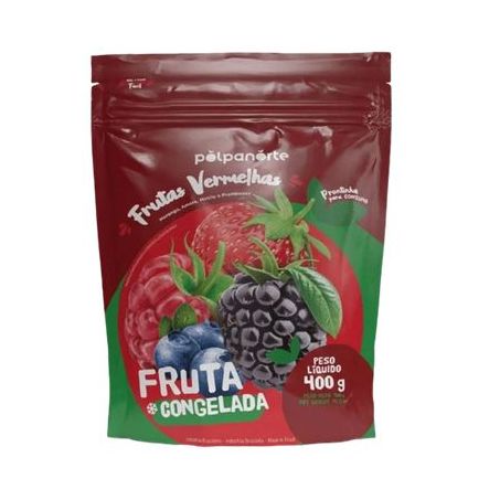 Fruta frutas vermelhas a granel polpa norte 400g