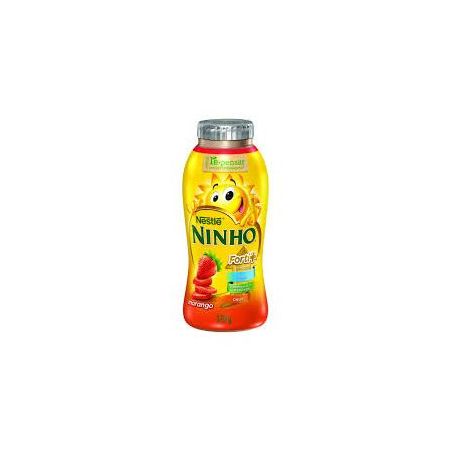 Iogurte Parcialmente Desnatado Nestlé Ninho Morango Frasco 170gr