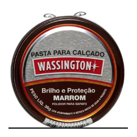 Pasta para calçado marrom wassington 36g