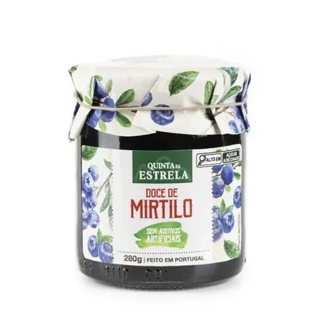 Geleia quinta da estrela mirtilo zero 280g