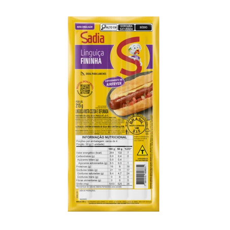 LINGUIÇA SADIA FININHA 215G
