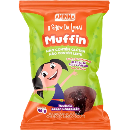 Muffin aminna sem glúten chocolate 40g