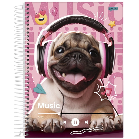 CADERNO ESPIRAL JANDAIA PET 1X1 80 FOLHAS 360-1