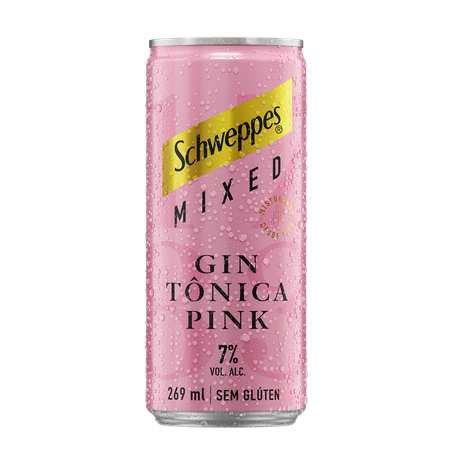 Bebida Mista Gin Tônica Pink Schweppes Mixed Lata 269ml