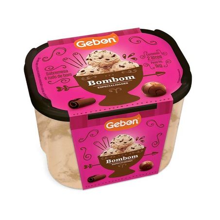 Sorvete Gebon 2lt Especialidades Bombom