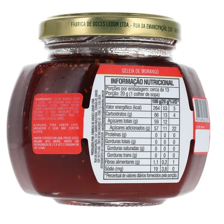 Geleia Bom Princípio Tradicional Morango Pote de Vidro 250gr 360-16