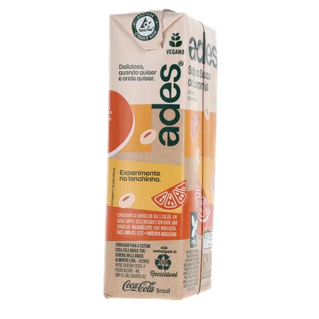Bebida Base Soja Ades Laranja 200ml 360-11